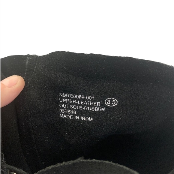 - Naughty Monkey Black Stride Chelsea Suede Leather High Rider Burnished Boot - Picture 11 of 14